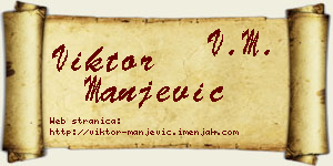 Viktor Manjević vizit kartica